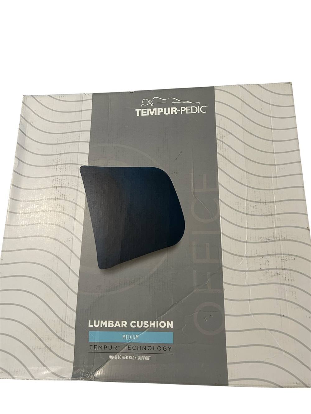 TEMPUR-Pedic Standard Lumbar Cushion Medium, Navy, NWT